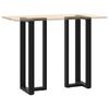 vidaXL Pieds de table de bar en forme de T, 2 pièces, noir, 50 x 35 x (110-111) cm, acier