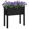 vidaXL Jardinières 2 pcs Noir 70x31x70 cm Bois de pin massif