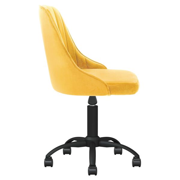 vidaXL Chaises pivotantes &agrave; manger lot de 4 jaune velours