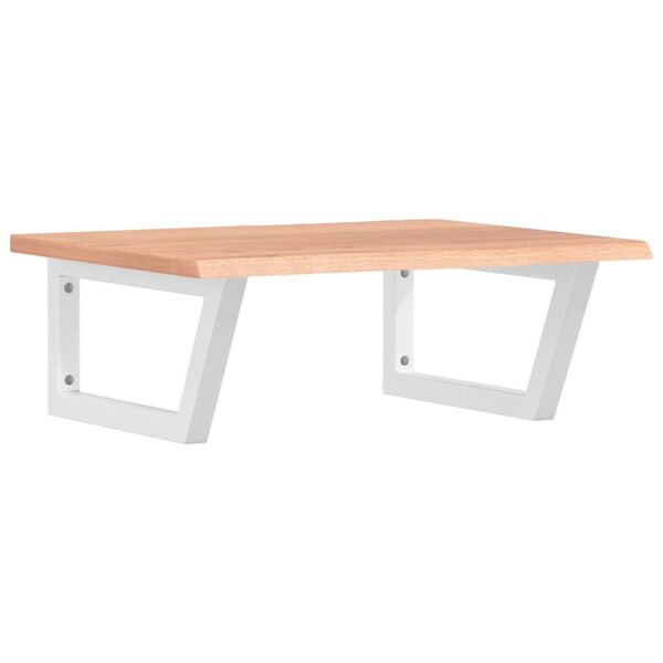 vidaXL &Eacute;tag&egrave;re de vasque murale acier et bois de ch&ecirc;ne massif