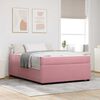 vidaXL Cadre de lit avec matelas Rose 140 x 200 cm tissu