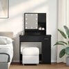 vidaXL Table de Toilette avec tiroir Ch&ecirc;ne noir 86.5 x 35 x 136 cm