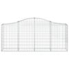 vidaXL Paniers à gabions arqués 2 pcs 200x30x80/100 cm Fer galvanisé