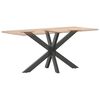 vidaXL Pied de table &agrave; manger en forme d'araign&eacute;e, anthracite, 120 x 68 x (72-73) cm, acier