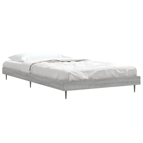 vidaXL Cadre de lit sans matelas sonoma gris 90x200 cm