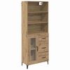vidaXL Haut Armoire avec tiroir Ch&ecirc;ne artisanal 69,5 x 34 x 180 cm