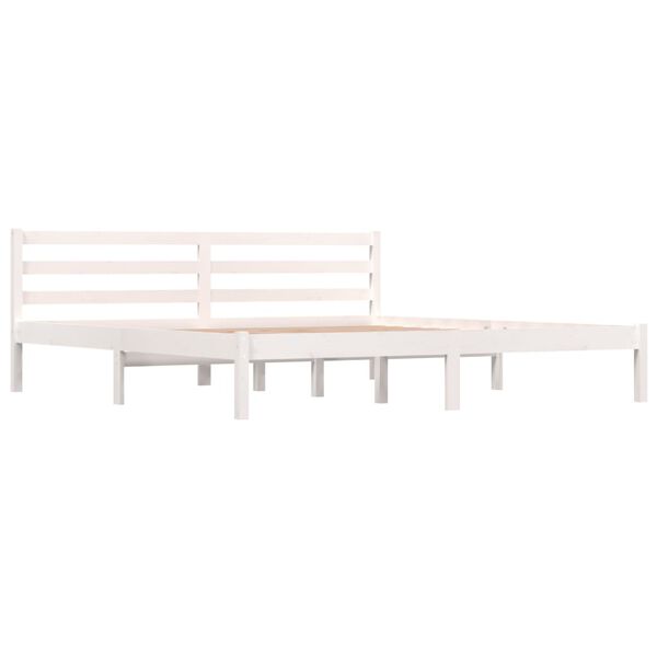 vidaXL Cadre de lit sans matelas 180x200 cm blanc