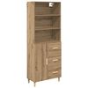 vidaXL Haut Armoire avec tiroir Ch&ecirc;ne artisanal 69,5 x 32,5 x 180 cm