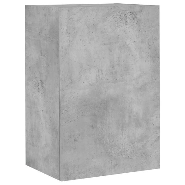 vidaXL Meuble TV mural gris b&eacute;ton 40,5x30x60 cm bois d'ing&eacute;nierie