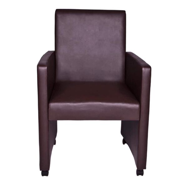 vidaXL Chaises à manger lot de 2 marron similicuir