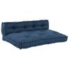 vidaXL Coussin de canap&eacute; sur palette 2 pcs Indigo 120 x 80 x 38 cm