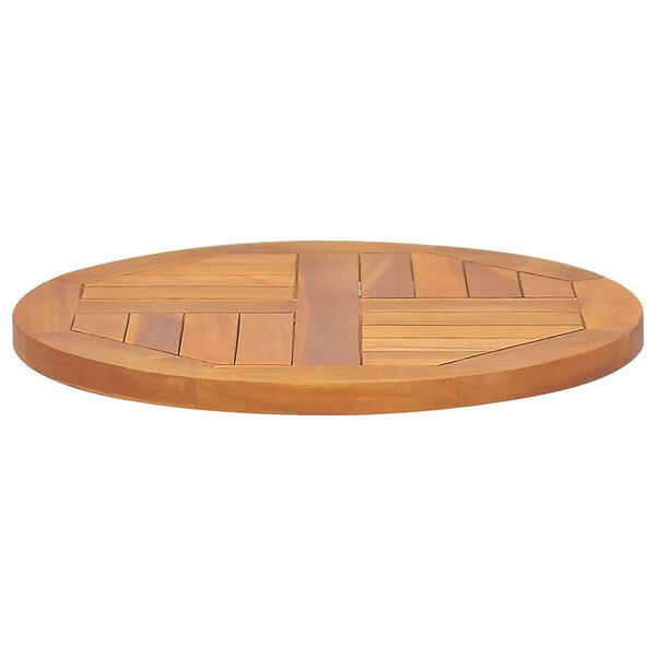 vidaXL Dessus de table Bois de teck solide Rond 2,5 cm 50 cm