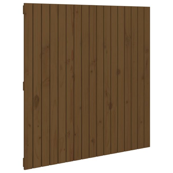 vidaXL T&ecirc;te de lit murale Marron miel 108x3x110 cm Bois massif de pin