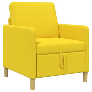 vidaXL Sofa avec rangement Jaune clair 72 x 78 x 87 cm Polyester