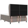 vidaXL Lit &agrave; ressorts avec matelas Taupe 140 x 200 cm tissu
