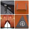 vidaXL Tente de camping tipi 4 personnes orange imperm&eacute;able