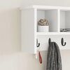 vidaXL Porte-manteau mural Blanc 50 x 16 x 26 cm Bois d'ing&eacute;nierie
