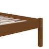 vidaXL Cadre de lit sans matelas marron miel bois massif 75x190 cm