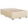 vidaXL Sommier &agrave; lattes de lit avec matelas Cr&egrave;me 120x200 cm Tissu