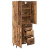 vidaXL Haut Armoire 2 pcs Bois Ancien Bois Agglom&eacute;r&eacute; et Verre