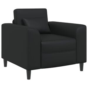 vidaXL Fauteuil Noir Simili cuir