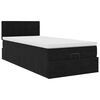 vidaXL Cadre de lit ottoman avec matelas noir 80x200 cm velours