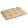 vidaXL Coussins de canapé palette lot de 7 Beige
