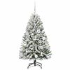 vidaXL Sapin de No&euml;l artificiel Vert et blanc 120 cm PVC et m&eacute;tal