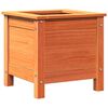 vidaXL Cache-pot de jardin Brun cire 40 x 40 x 39 cm Pin massif