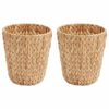 vidaXL Bacs &agrave; papier 2 pc Jacinthe d'eau 26 x 26 x 29 cm Naturel