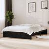 vidaXL Cadre de lit sans matelas noir bois massif 140x200 cm