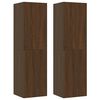vidaXL Meubles TV muraux 2 pcs Ch&ecirc;ne marron 30,5x30x110 cm