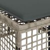 vidaXL Salon de jardin d'angle avec coussins 3 pcs gris clair rotin