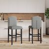 vidaXL Chaises de bar lot de 2 bois massif d'hévéa et tissu