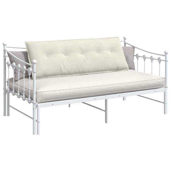 vidaXL Coussin de Dos Cr&egrave;me 140 x 50 cm Tissu en velours c&ocirc;tel&eacute;