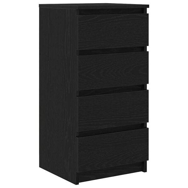 vidaXL Buffet chêne noir 37,5x35x76 cm bois d'ingénierie