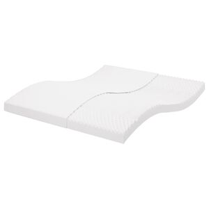 vidaXL Matelas en mousse blanc 160x220 cm 7 zones duret&eacute; 20 ILD