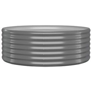 vidaXL Lit sur&eacute;lev&eacute; de jardin Acier galvanis&eacute; 100x100x36cm gris