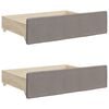 vidaXL Lit de jour avec gigogne et tiroirs sans matelas taupe 90x200cm