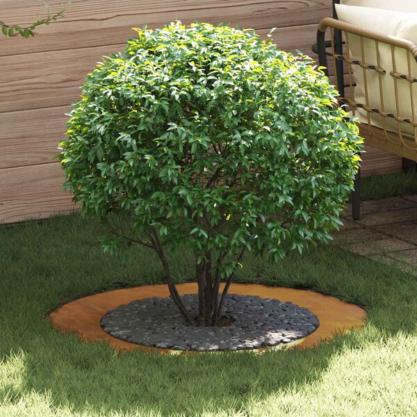vidaXL adapté pour anneau d'arbre plat Marron Ø60 / 90 cm