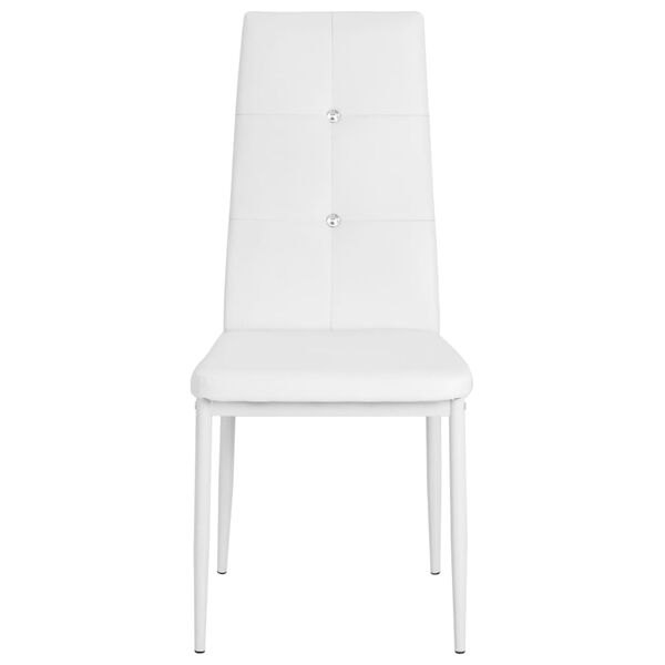 vidaXL Chaises à manger lot de 6 blanc similicuir