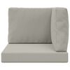 vidaXL Coussin de canap&eacute; d'ext&eacute;rieur 3 pcs Gris Polyester