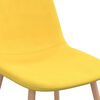vidaXL Chaises &agrave; manger lot de 4 jaune moutarde tissu