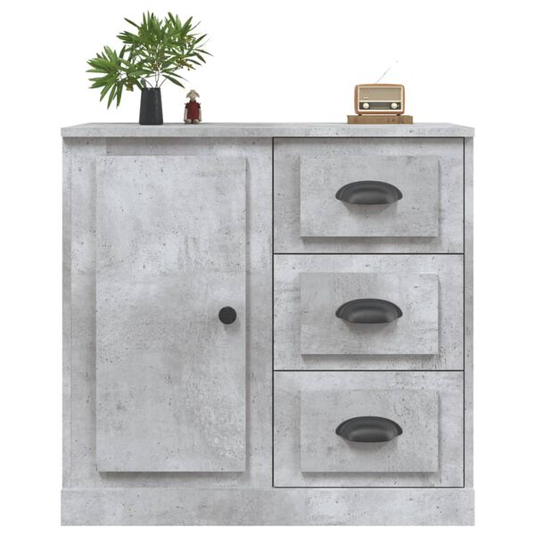 vidaXL Buffet gris b&eacute;ton 70x35,5x67,5 cm bois d'ing&eacute;nierie