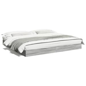 vidaXL Cadre de lit sans matelas sonoma gris 180x200 cm