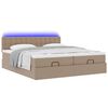 VidaXL Cadre de lit ottoman et matelas cappuccino 200x200cm similicuir