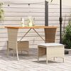 vidaXL Table de jardin avec dessus en bois d'acacia beige 105x75x72 cm