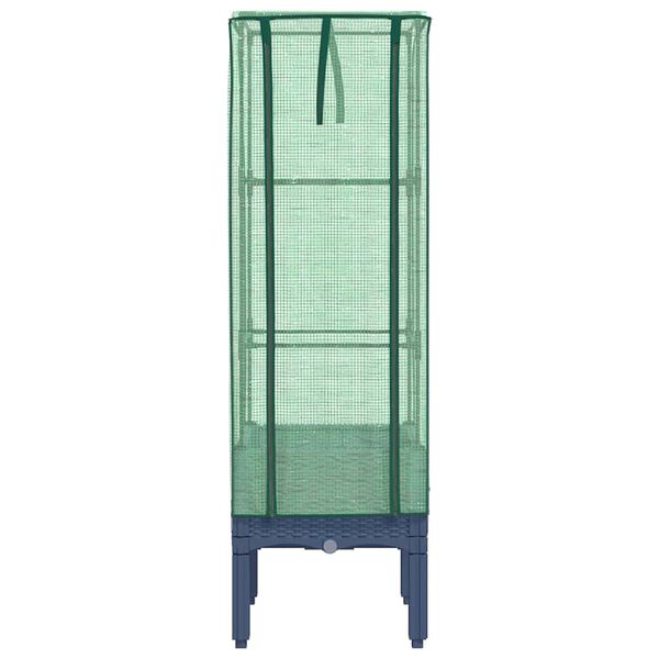 vidaXL Jardini&egrave;re sur&eacute;lev&eacute;e avec housse aspect rotin 40x40x140 cm