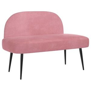 vidaXL Banc rembourr&eacute; avec dossier Rose 110 x 60 x 76 cm Velours