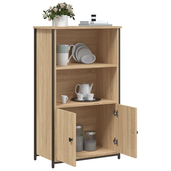 vidaXL Buffet haut ch&ecirc;ne sonoma 62x32x103,5 cm bois d'ing&eacute;nierie